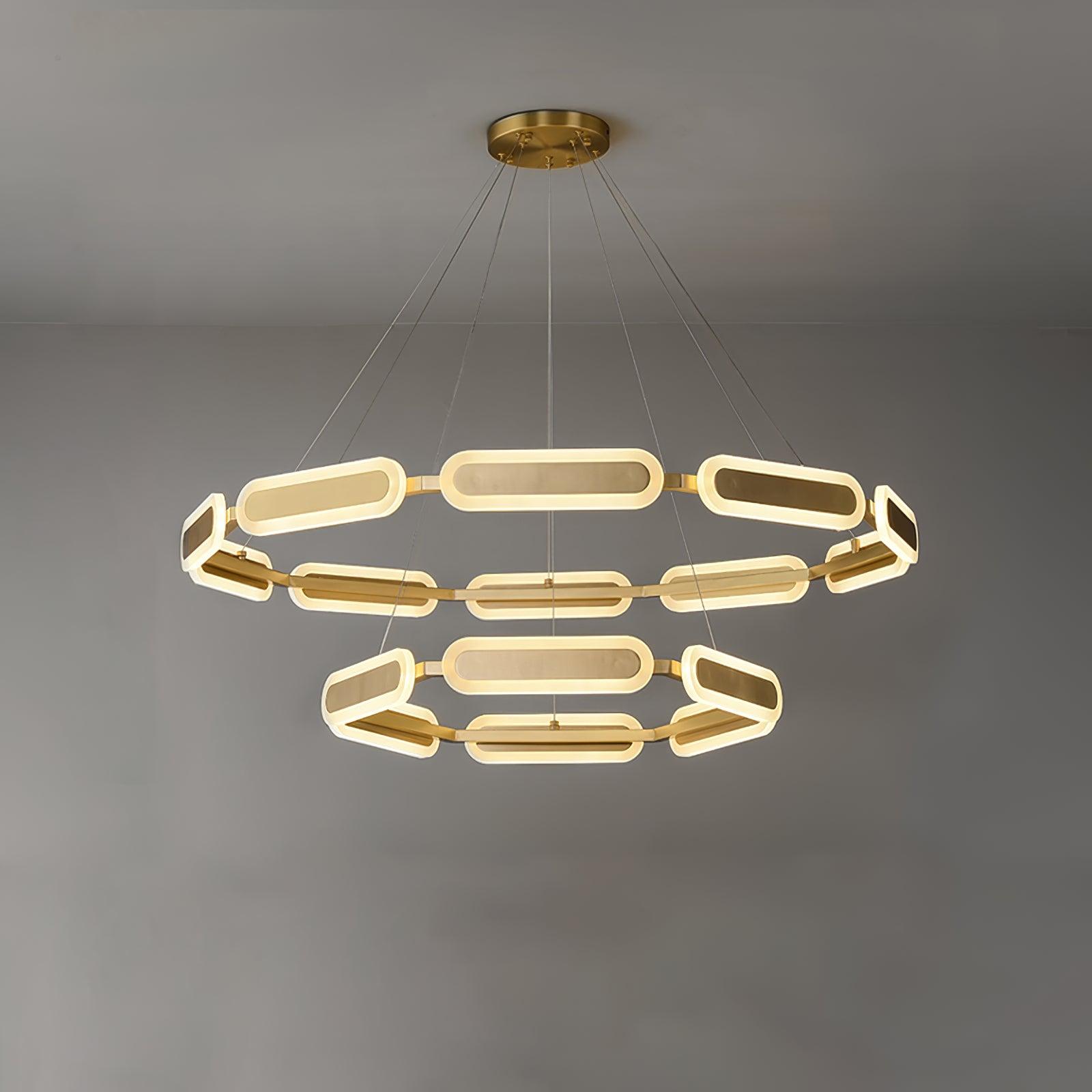 Lustra Chandelier Anneau Géométrique en Laiton - Neutralighting