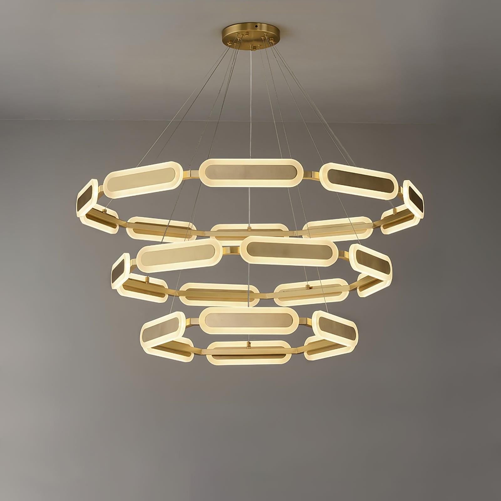 Lustra Chandelier Anneau Géométrique en Laiton - Neutralighting