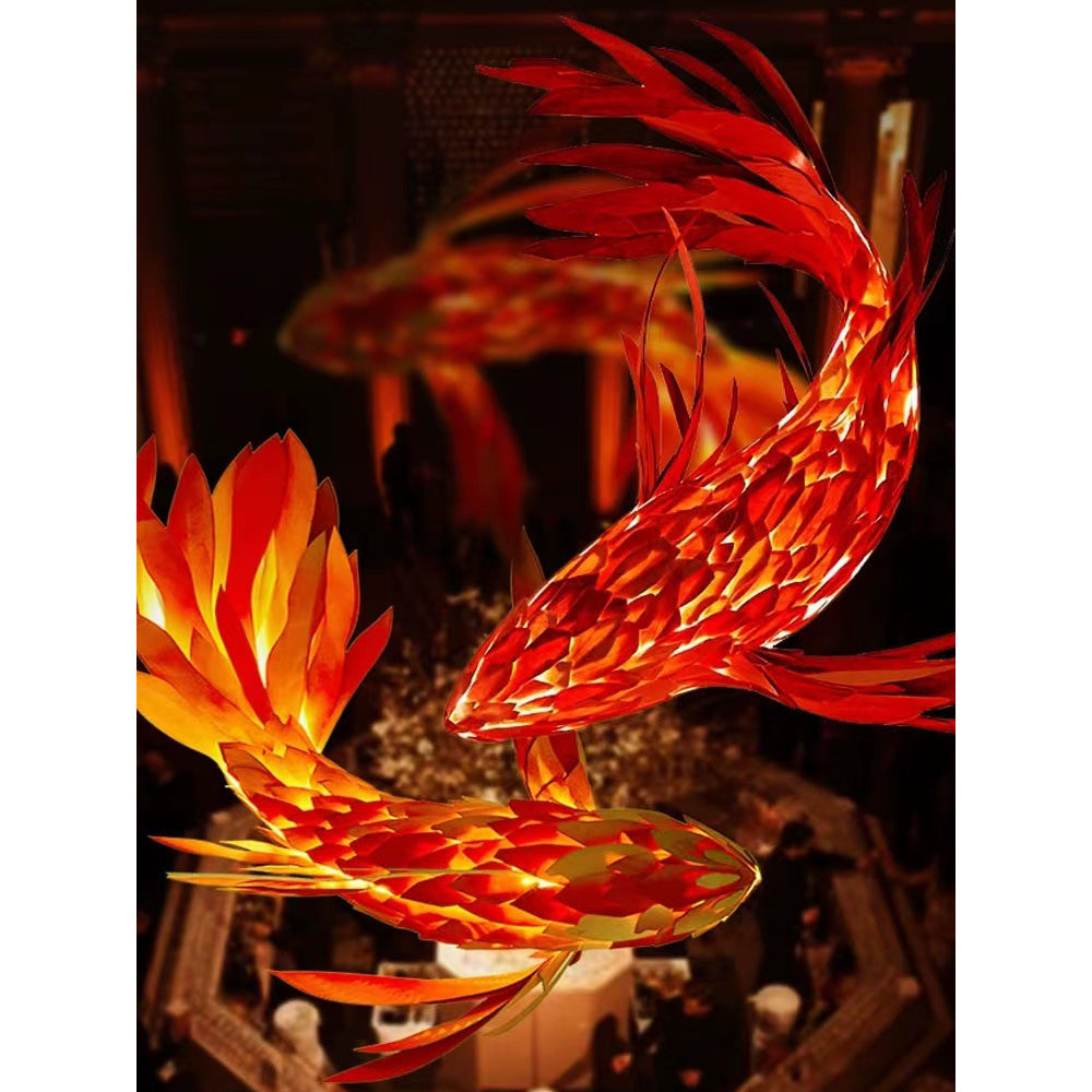 Orshair Individual Creativity Metal Wood Chandelier - Lamp Copper