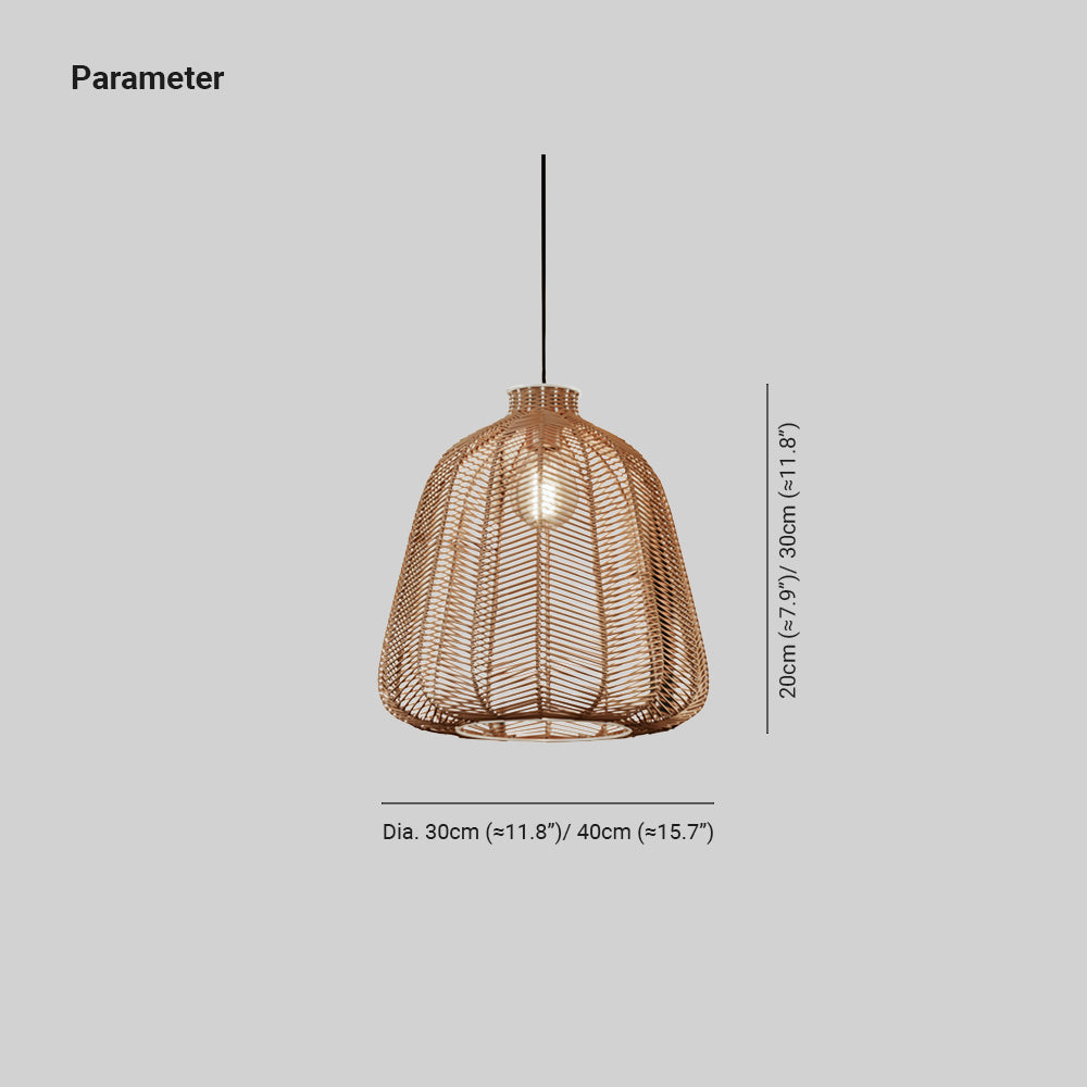 Ritta Suspension LED Rotin Salon/Chambre à Coucher/Bar - Neutralighting