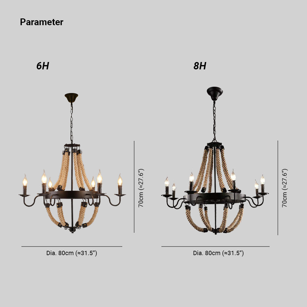 Epoch Suspension LED Industrielle Métal/Corde Noir Salon/Bar - Neutralighting