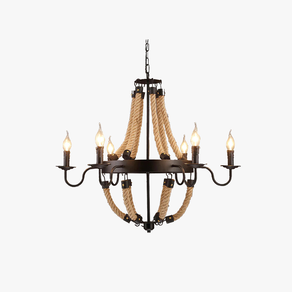 Epoch Suspension LED Industrielle Métal/Corde Noir Salon/Bar - Neutralighting