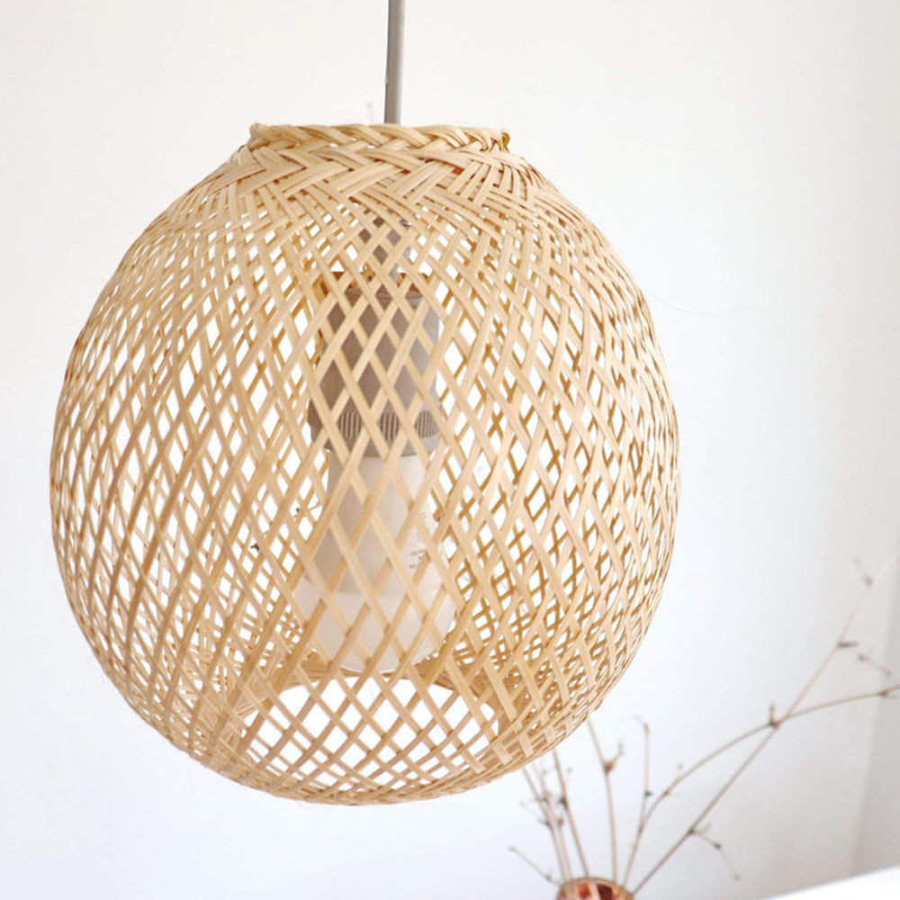 Ritta Suspension Ronde Créative Bambou Chambre à Coucher Salon - Neutralighting