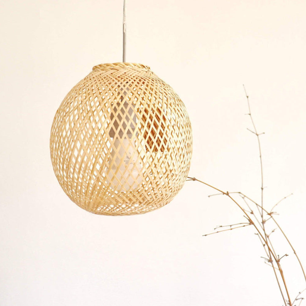 Ritta Suspension Ronde Créative Bambou Chambre à Coucher Salon - Neutralighting