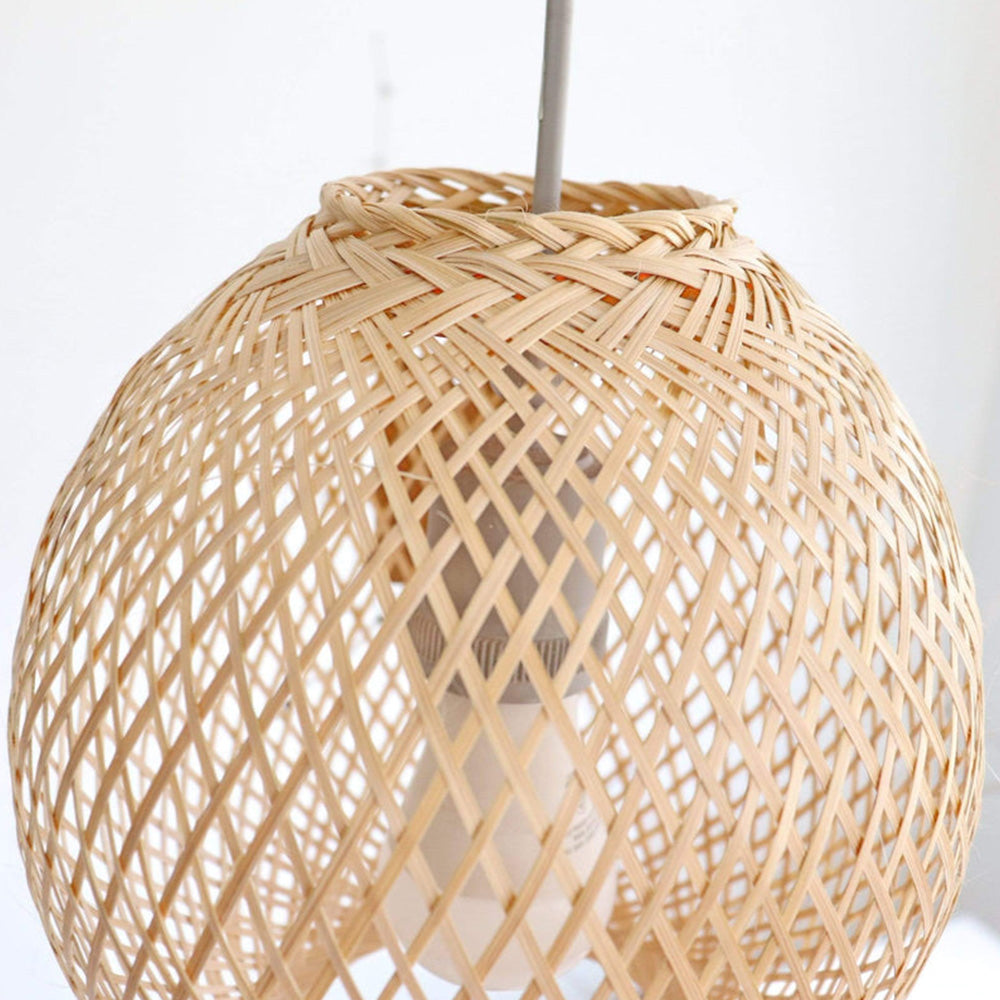 Ritta Suspension Ronde Créative Bambou Chambre à Coucher Salon - Neutralighting
