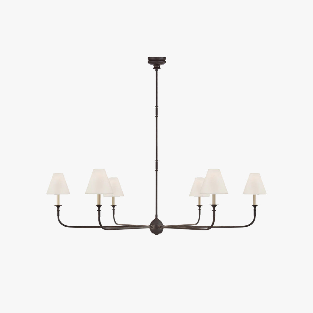 Silva Lustre Orientable Vintage, Métal/Acrylique, Noir/Blanc/Laiton, Salon