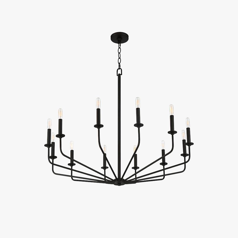 Silva Lustre Linéaire LED Moderne, Métal, Noir, Salon