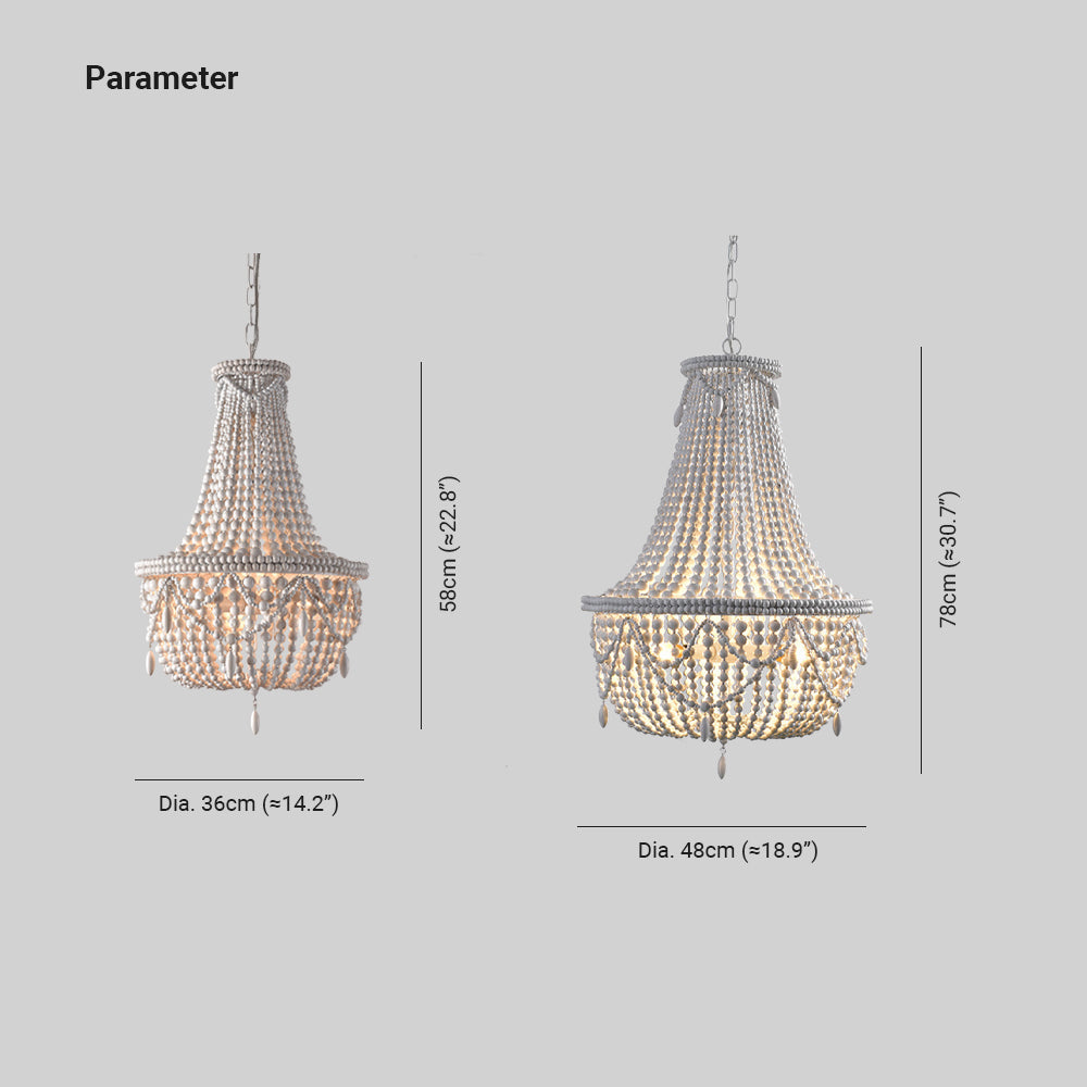 Silva Suspension Irrégulière Vintage Luxe, Métal/Bois, Vieux Blanc, Salon - Neutralighting