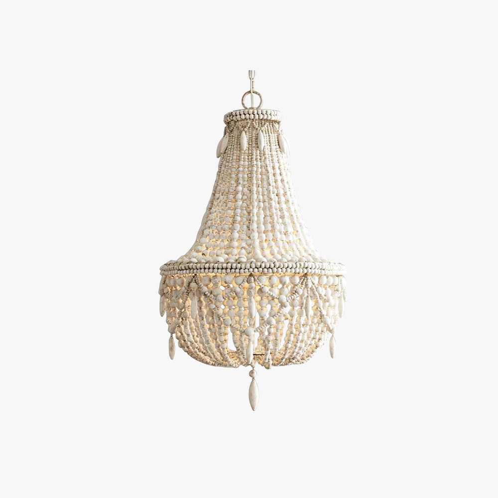 Silva Suspension Irrégulière Vintage Luxe, Métal/Bois, Vieux Blanc, Salon - Neutralighting