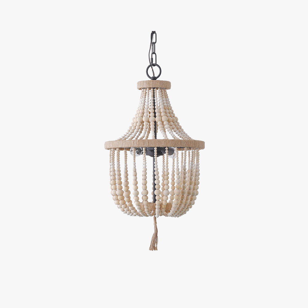 Silva Suspension LED Art Deco Design Métal/Bois Blanc/Bois Salon - Neutralighting