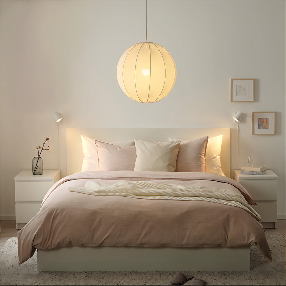 Ritta Suspension sphérique Minimaliste Métal/Tissu Blanc Salon - Neutralighting
