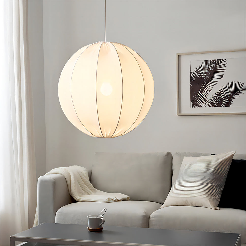 Ritta Suspension sphérique Minimaliste Métal/Tissu Blanc Salon - Neutralighting
