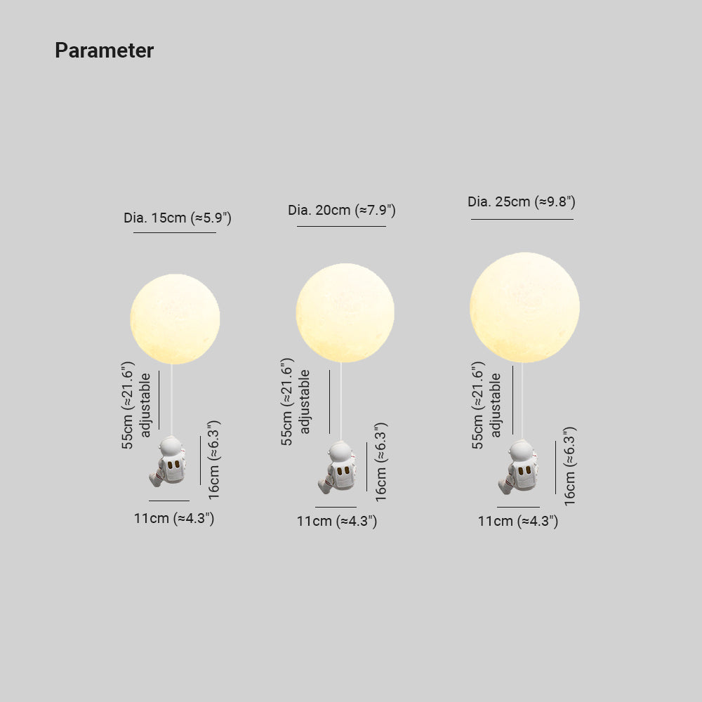 Aria Lune LED Applique Murale Blanc Résine Chambre Des Enfants