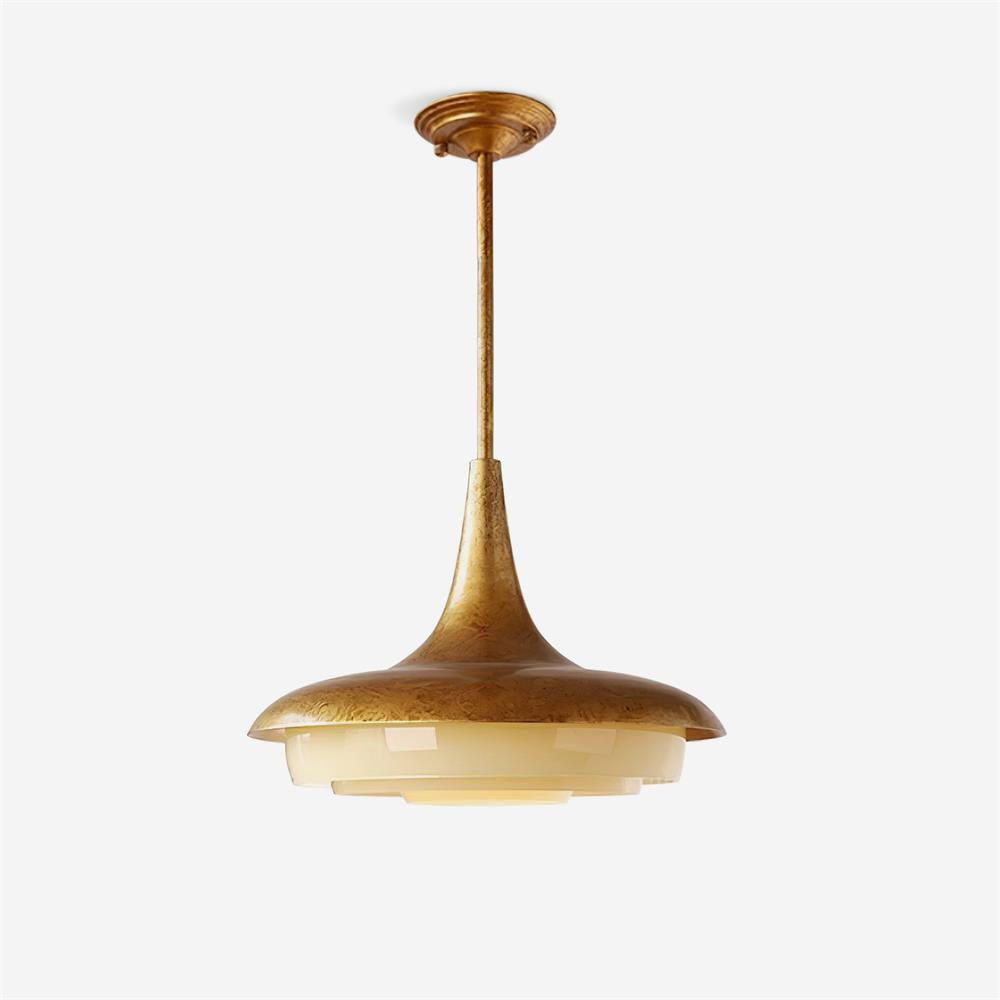 Tabit Suspension Vieilli Laiton Stratifié Verre - Neutralighting