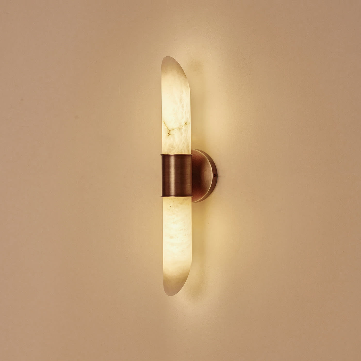 Elsolor Modern Minimalist Alabaster Wall Lamp - Lamp Copper