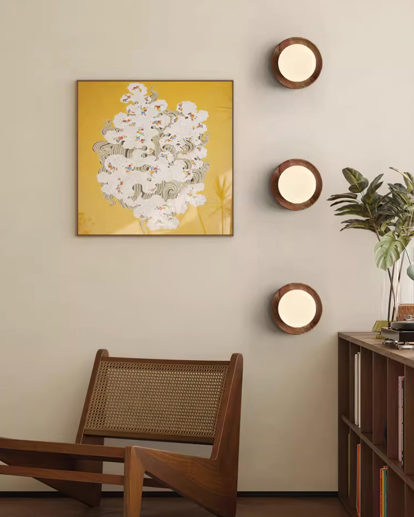 Aetherin Applique murale avec cadre en bois, style minimaliste - Neutralighting