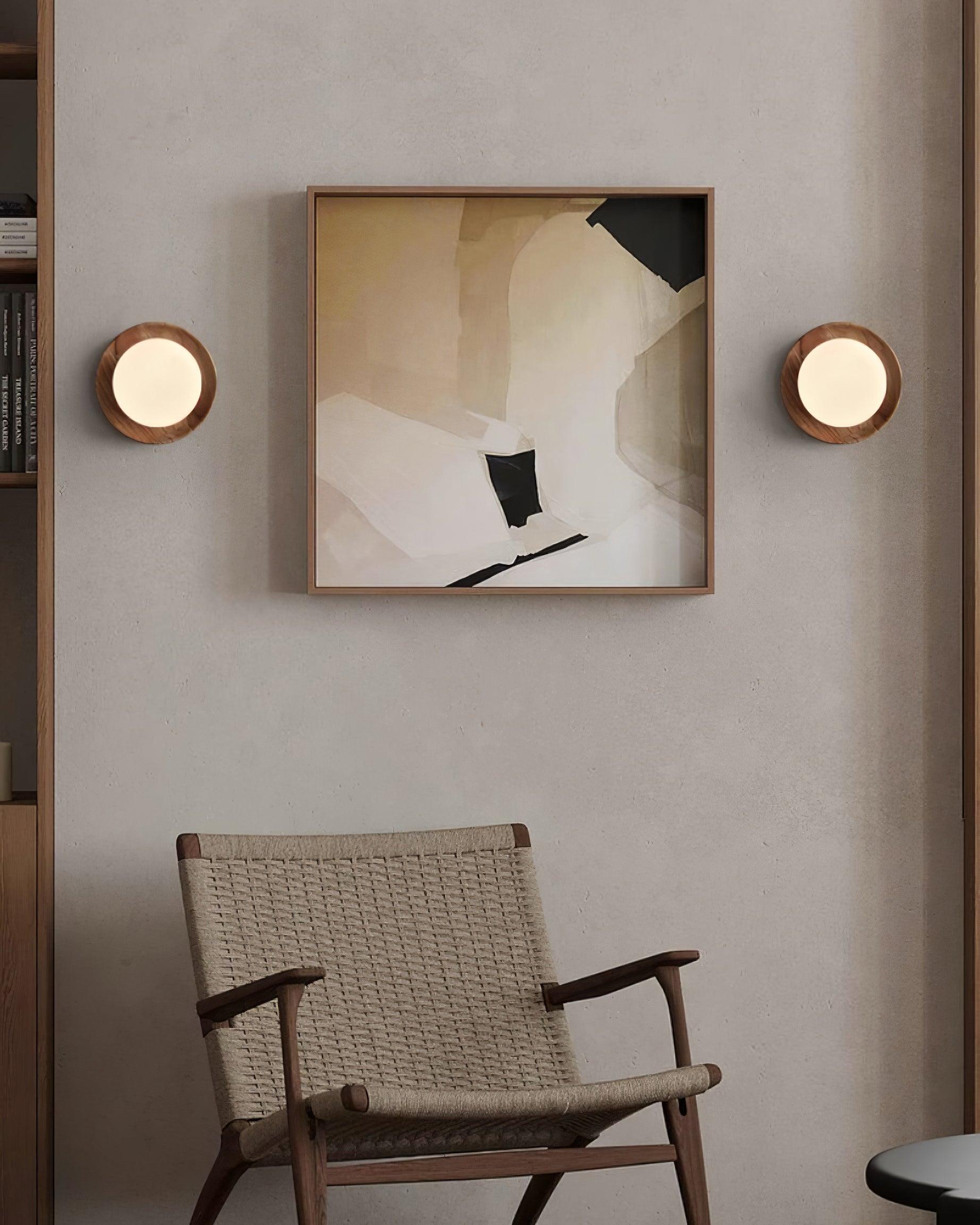 Aetherin Applique murale avec cadre en bois, style minimaliste - Neutralighting