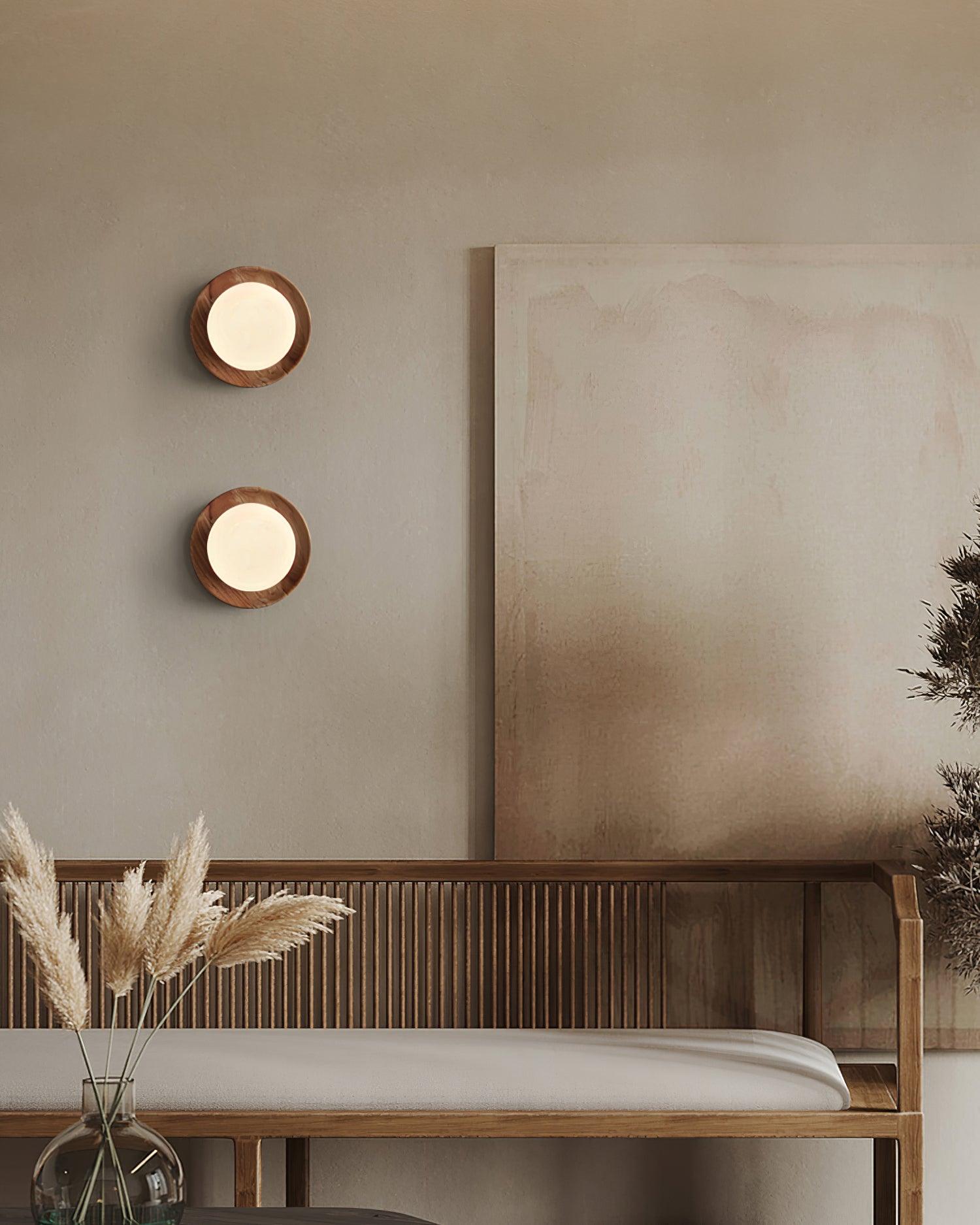 Aetherin Applique murale avec cadre en bois, style minimaliste - Neutralighting