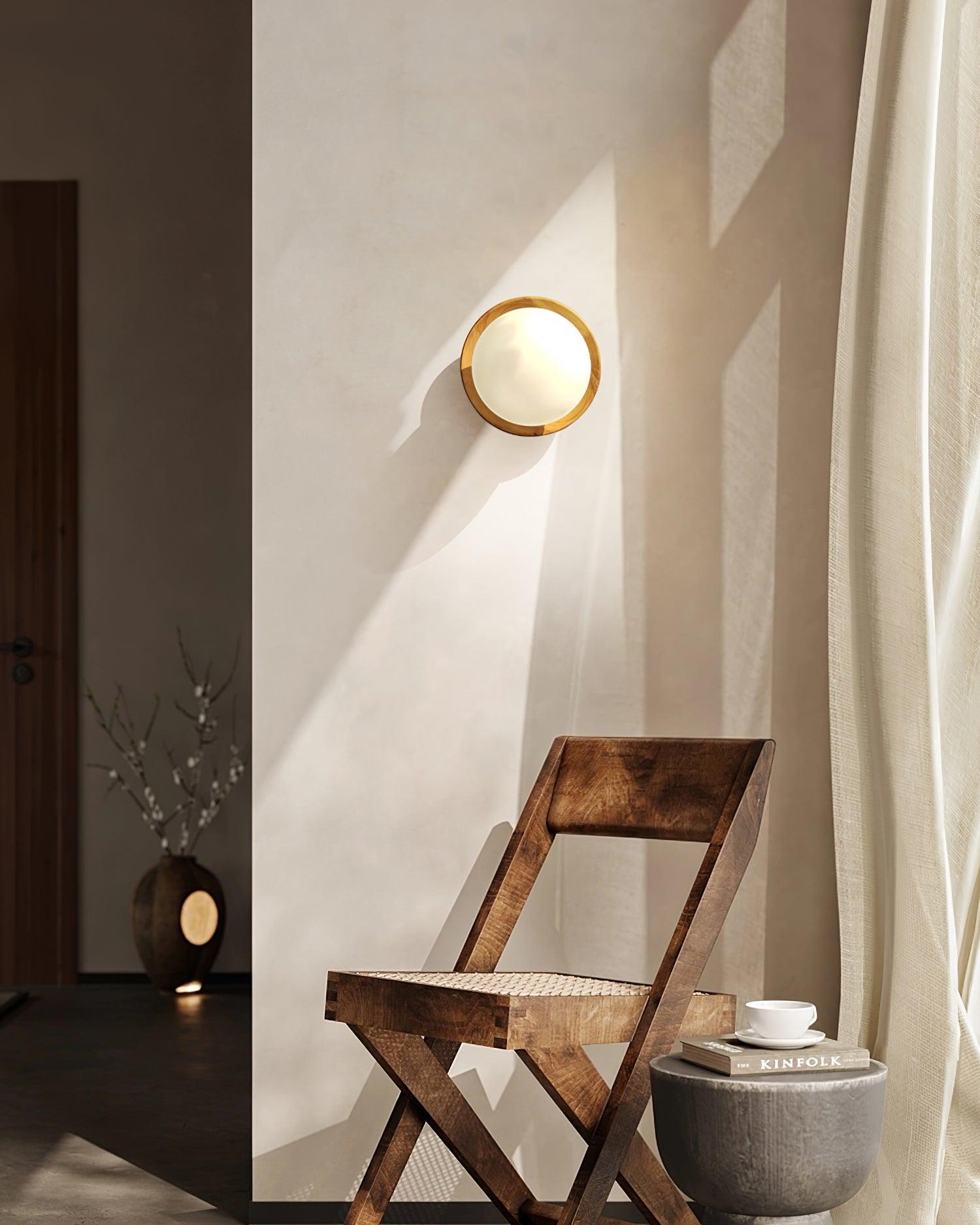 Aetherin Applique murale avec cadre en bois, style minimaliste - Neutralighting