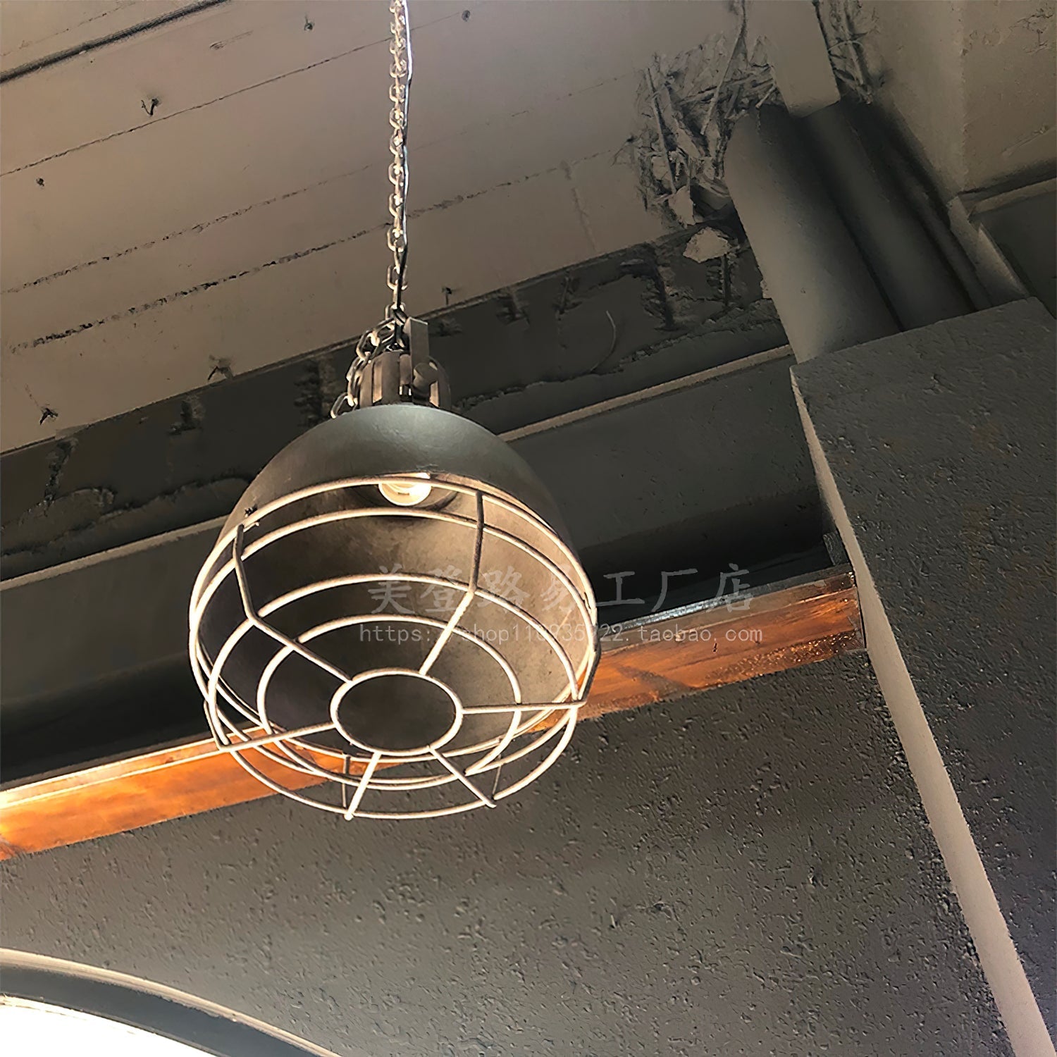 Evvynen Vintage Industrial Metal Pendant Light - Lamp Copper