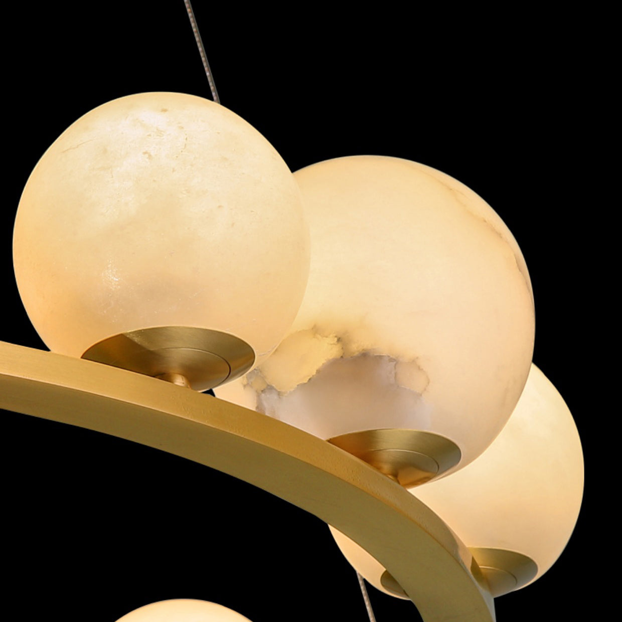Ulmaran Premium Nordi Art Alabaster Chandelier - Lamp Copper