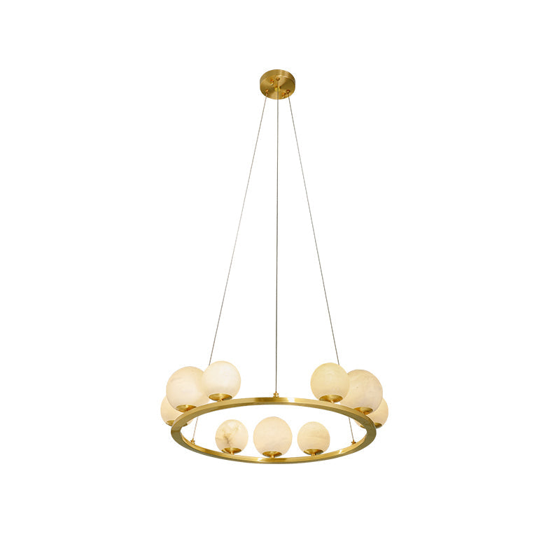 Ulmaran Premium Nordi Art Alabaster Chandelier - Lamp Copper