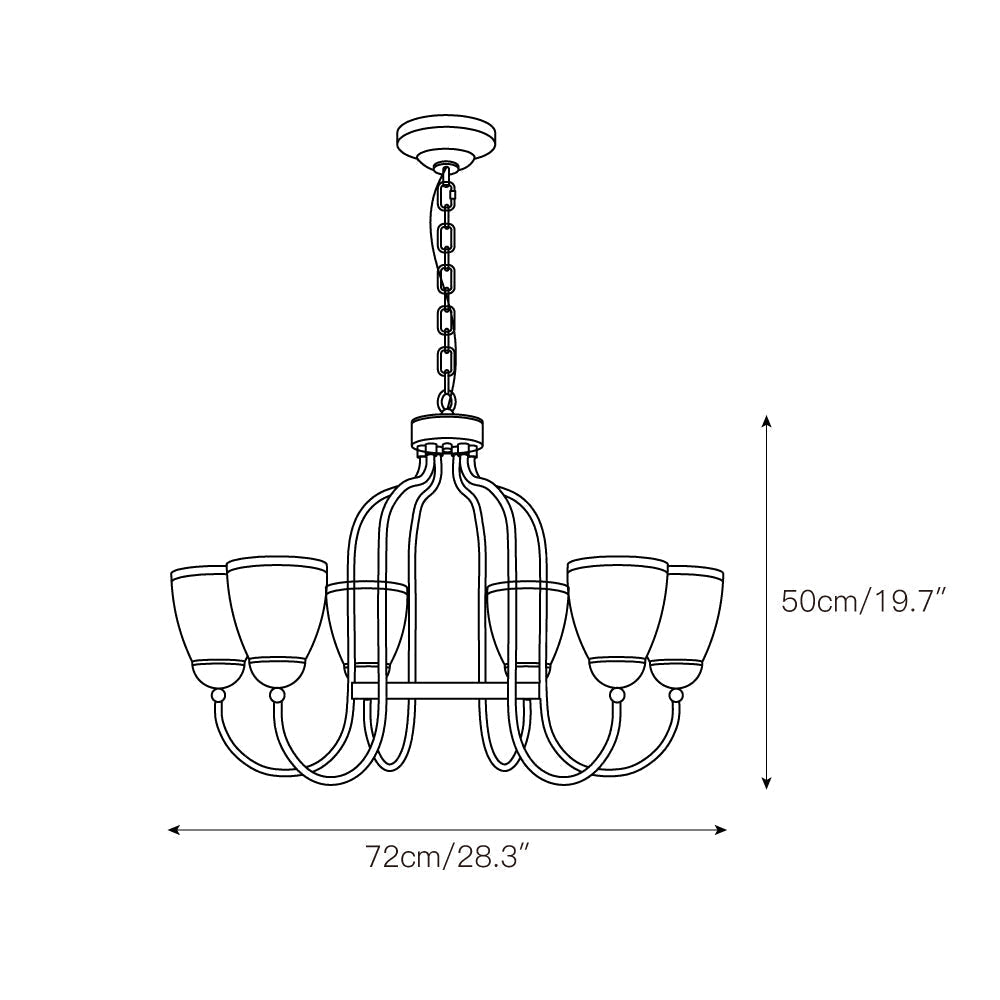 Caraeara Postmodern Luxury Glass Chandelier - Lamp Copper