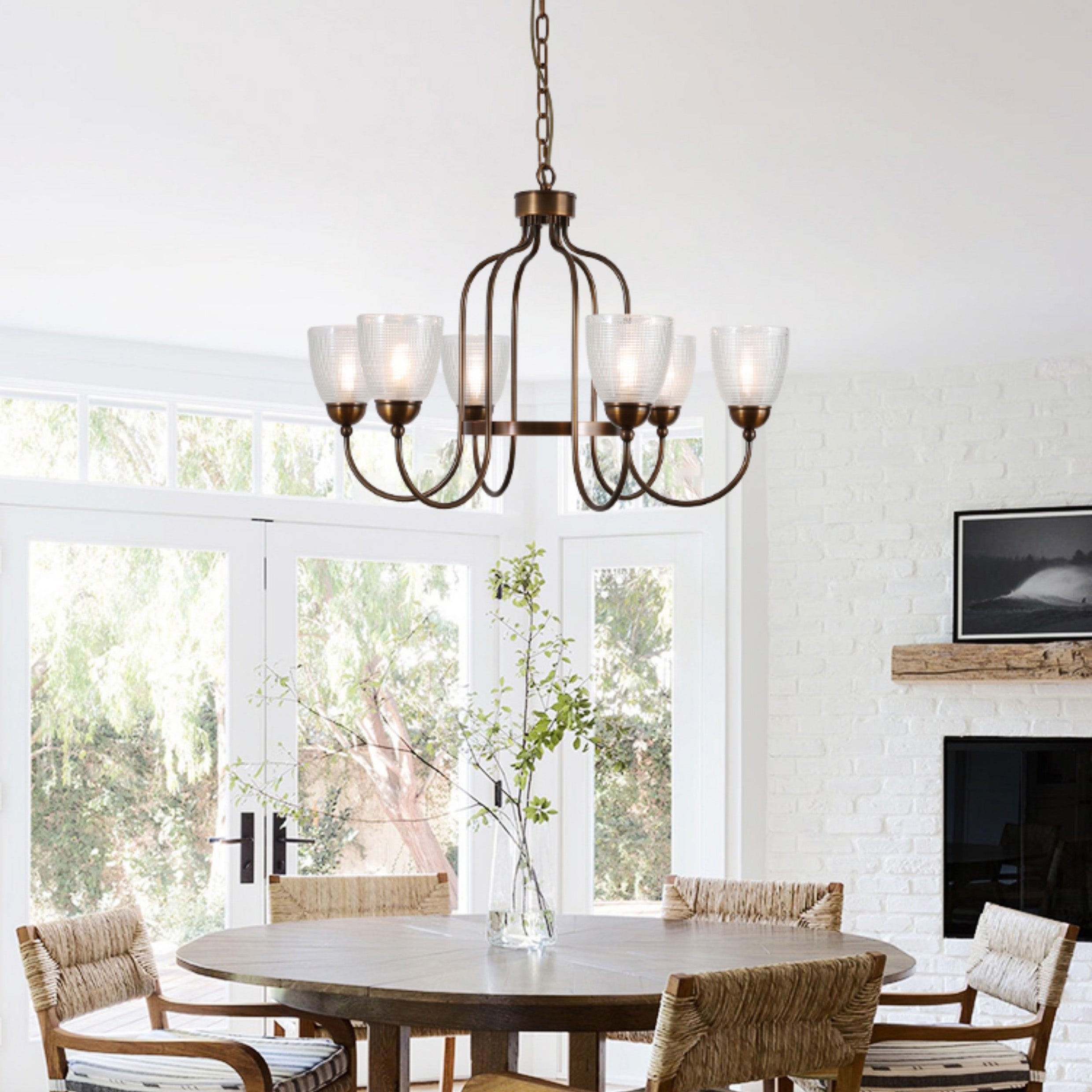 Caraeara Postmodern Luxury Glass Chandelier - Lamp Copper