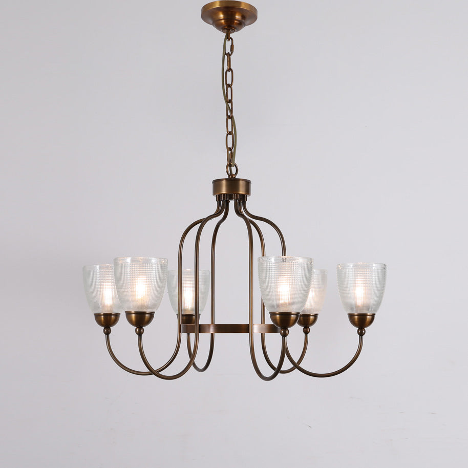 Caraeara Postmodern Luxury Glass Chandelier - Lamp Copper