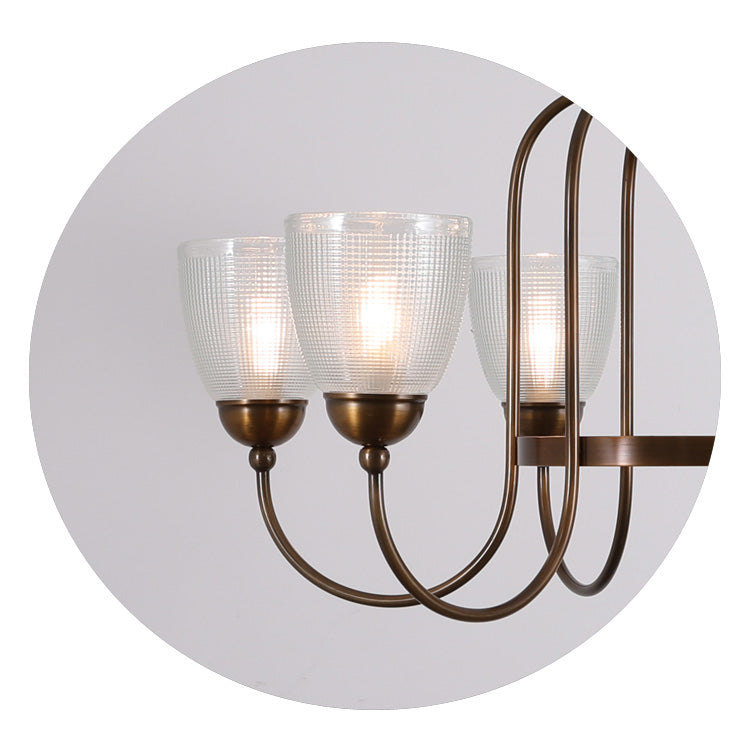 Caraeara Postmodern Luxury Glass Chandelier - Lamp Copper