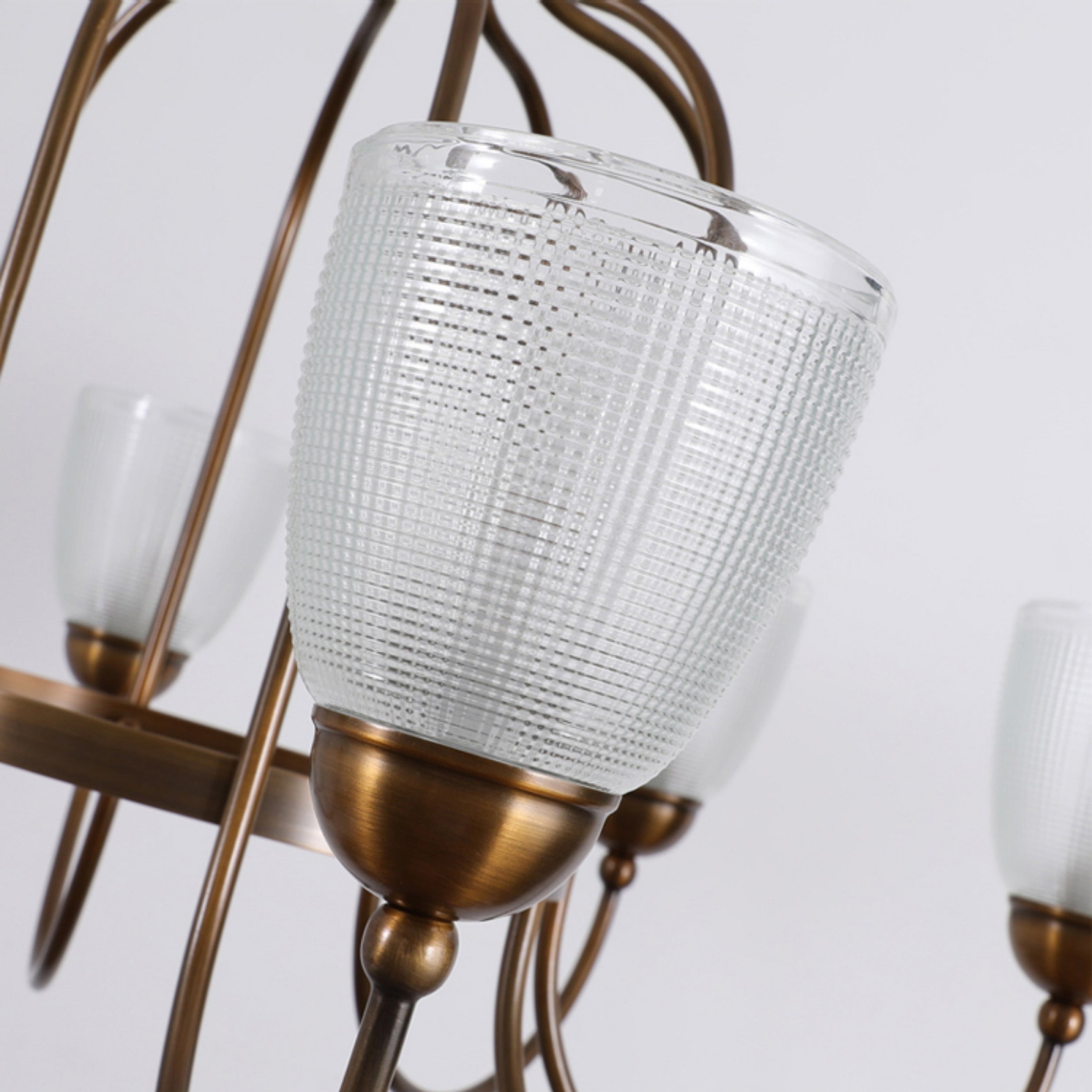 Caraeara Postmodern Luxury Glass Chandelier - Lamp Copper