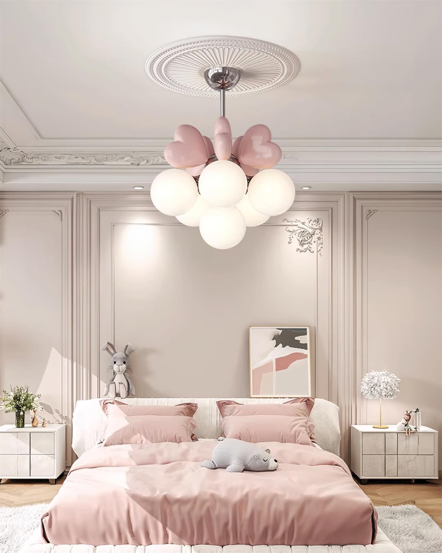 Lustre Cœur Accents Globe Nuances Espiègle Moderne - Neutralighting