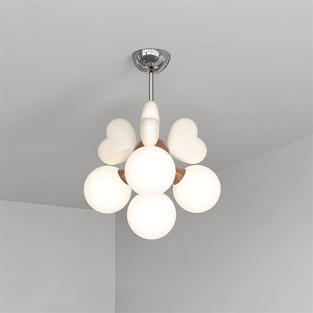 Lustre Cœur Accents Globe Nuances Espiègle Moderne - Neutralighting