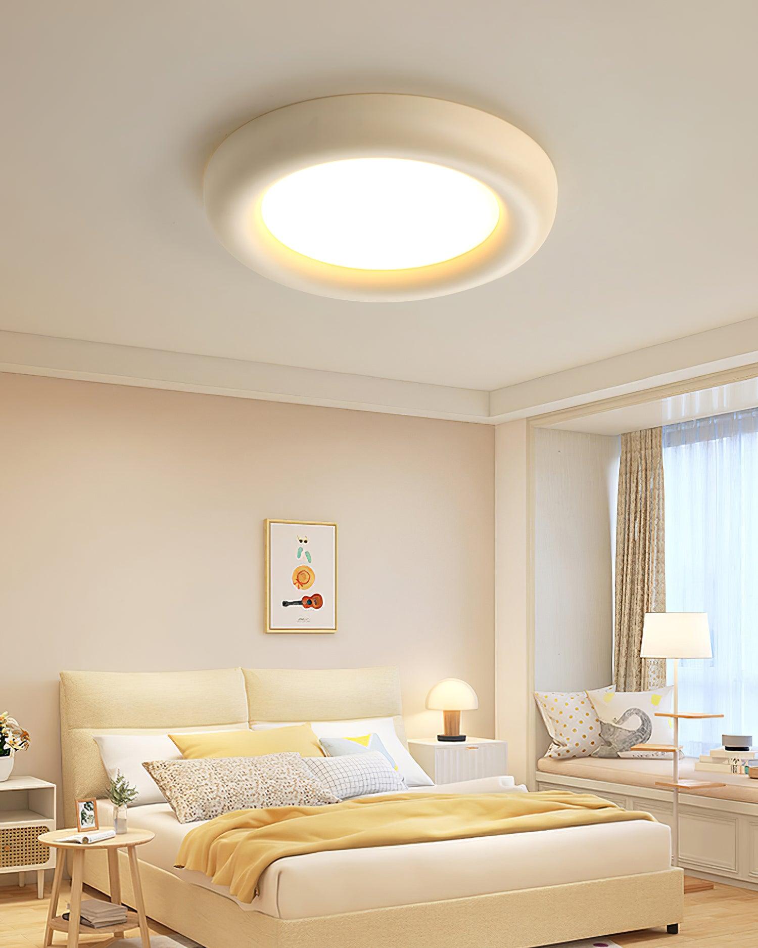 Lumence Plafonnier beige encastré avec rosace en acrylique minimaliste - Neutralighting