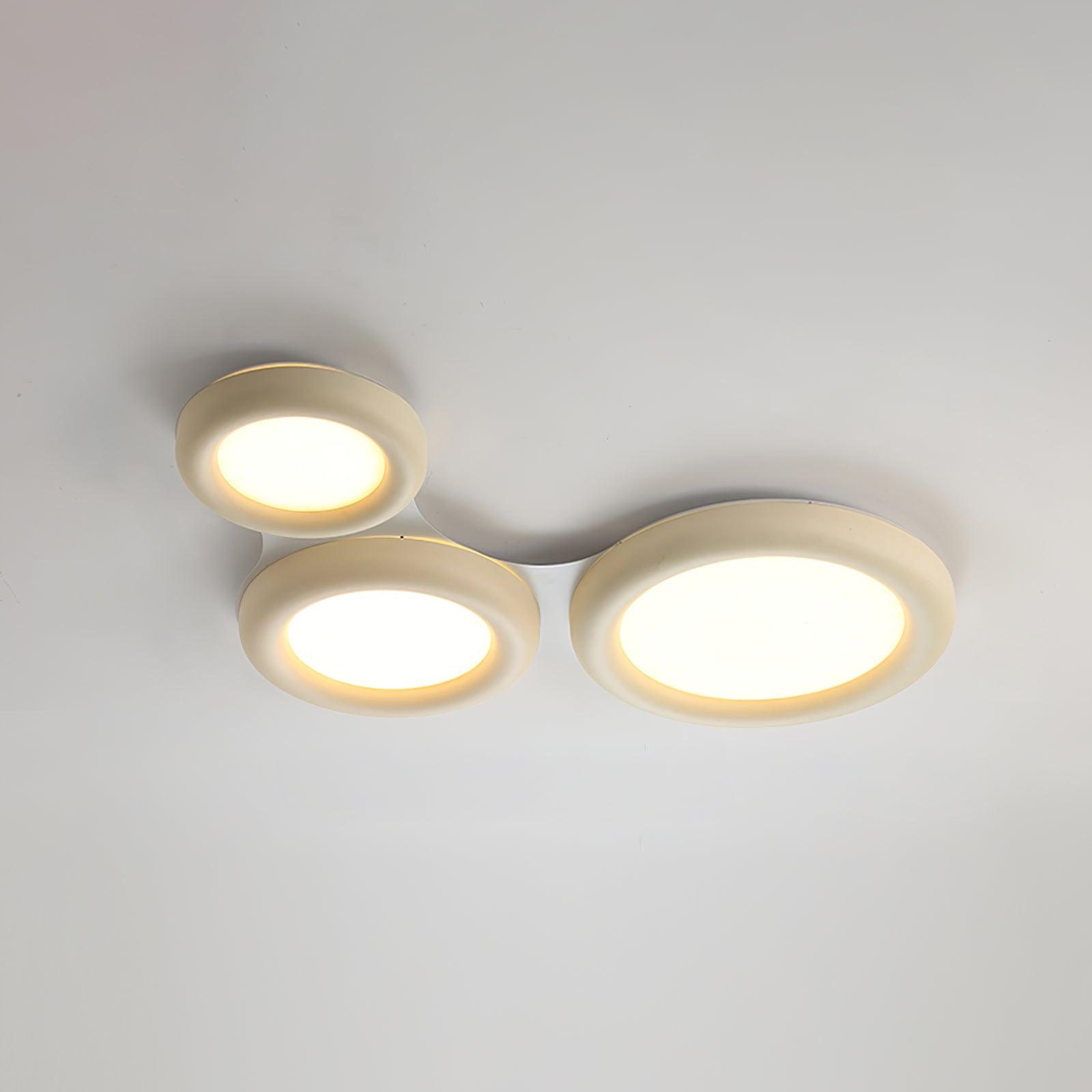 Lumence Plafonnier beige encastré avec rosace en acrylique minimaliste - Neutralighting