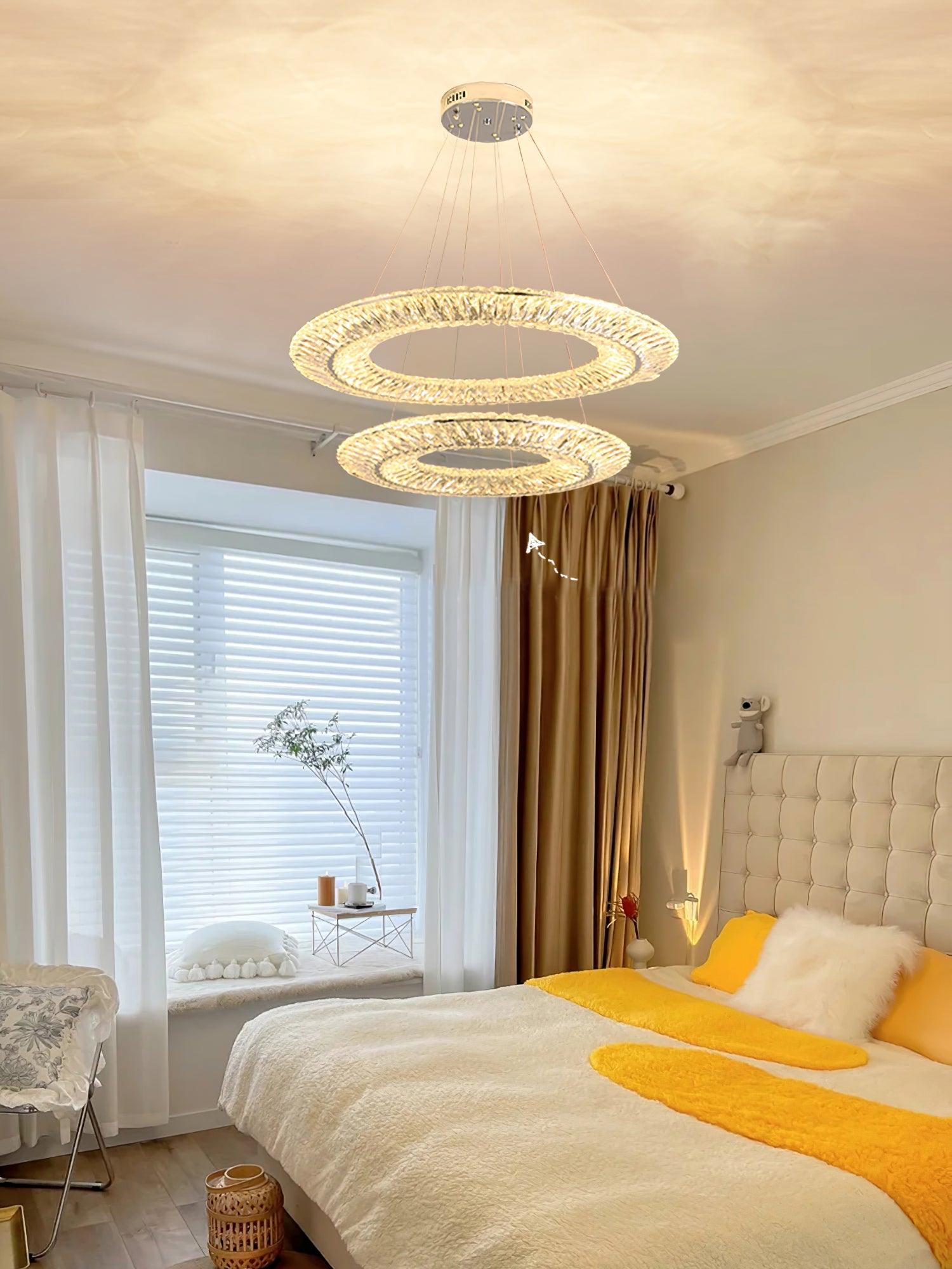 Lustra Chandelier Géométrique Cristal LED Élégant - Neutralighting
