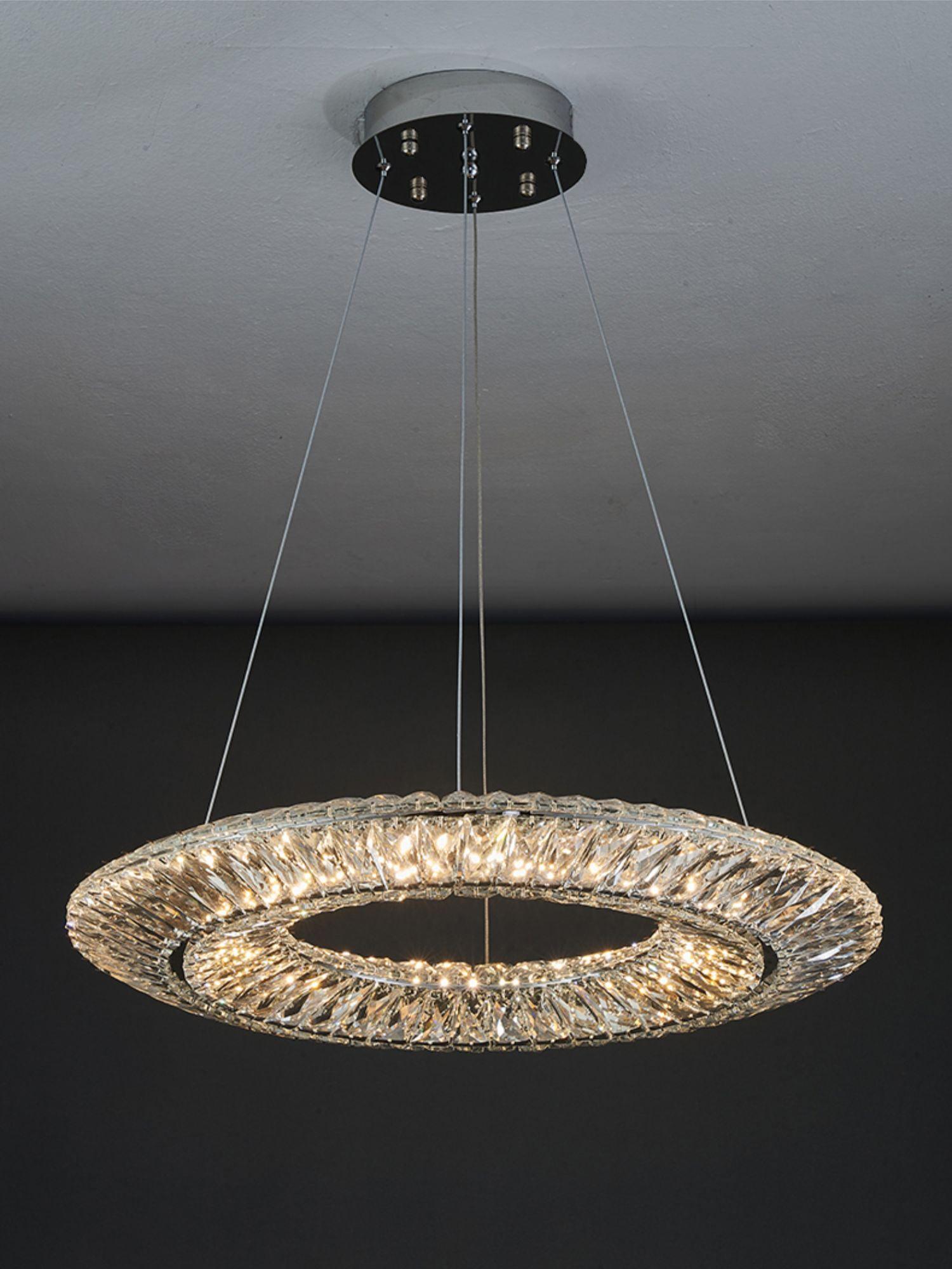 Lustra Chandelier Géométrique Cristal LED Élégant - Neutralighting