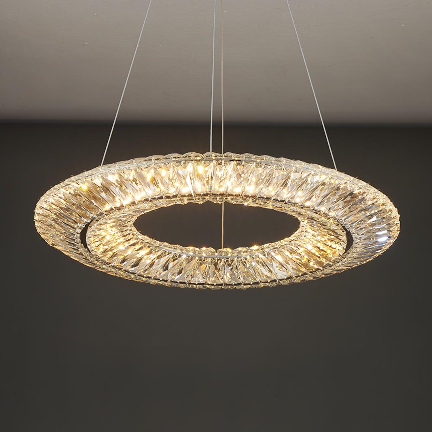 Lustra Chandelier Géométrique Cristal LED Élégant - Neutralighting
