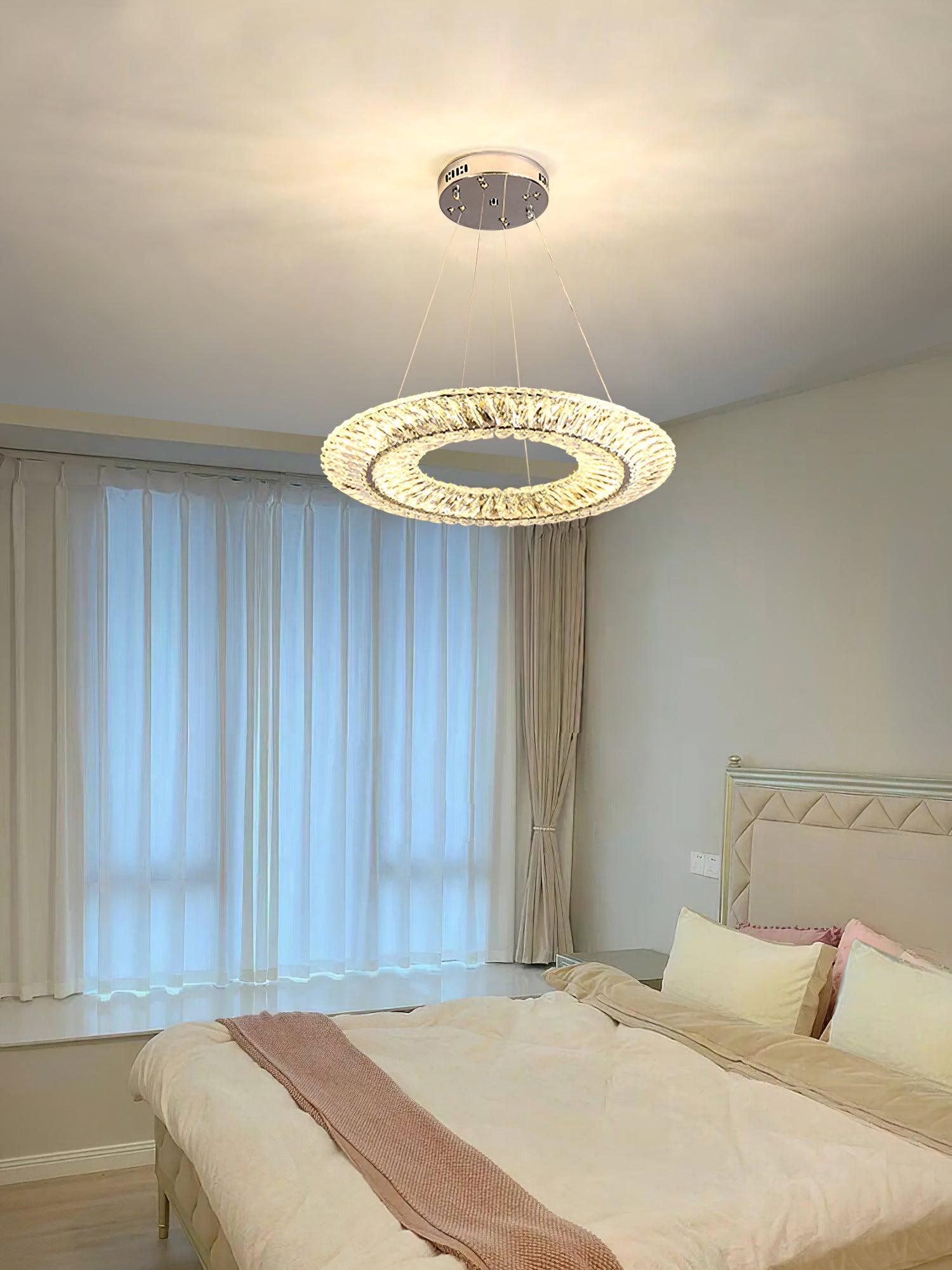 Lustra Chandelier Géométrique Cristal LED Élégant - Neutralighting