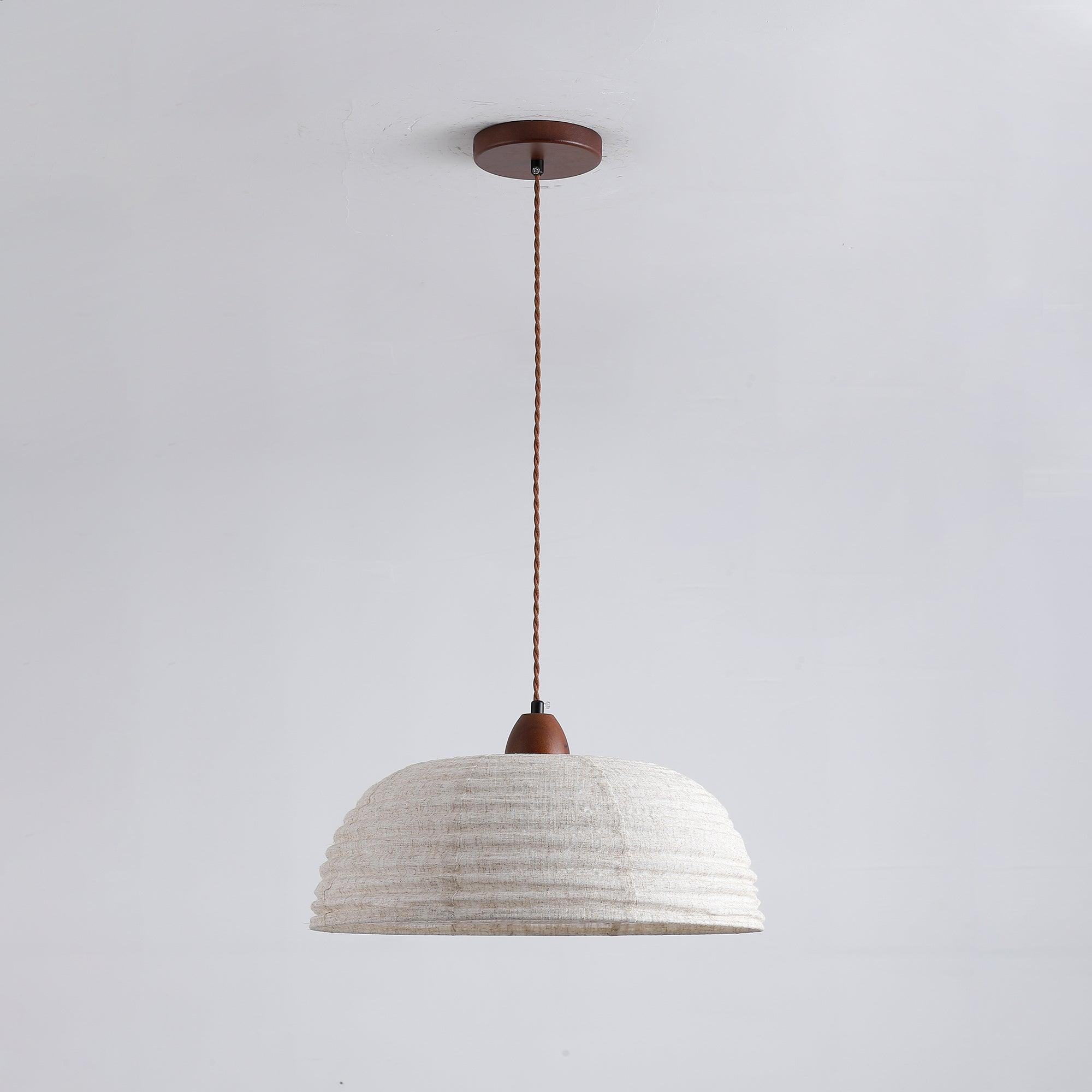 Evano Lustra Lampe Suspendue Dôme Tissé Élégante - Neutralighting