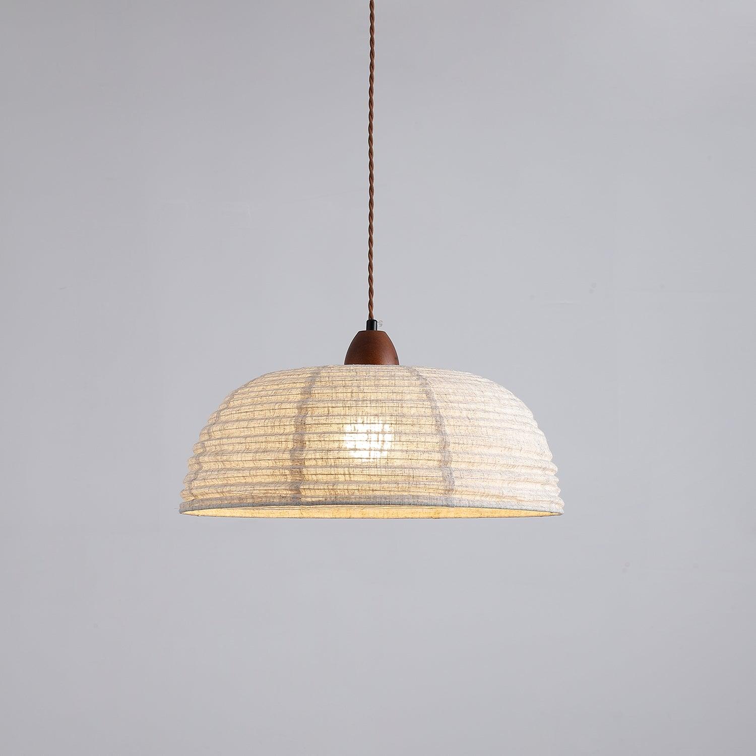 Evano Lustra Lampe Suspendue Dôme Tissé Élégante - Neutralighting