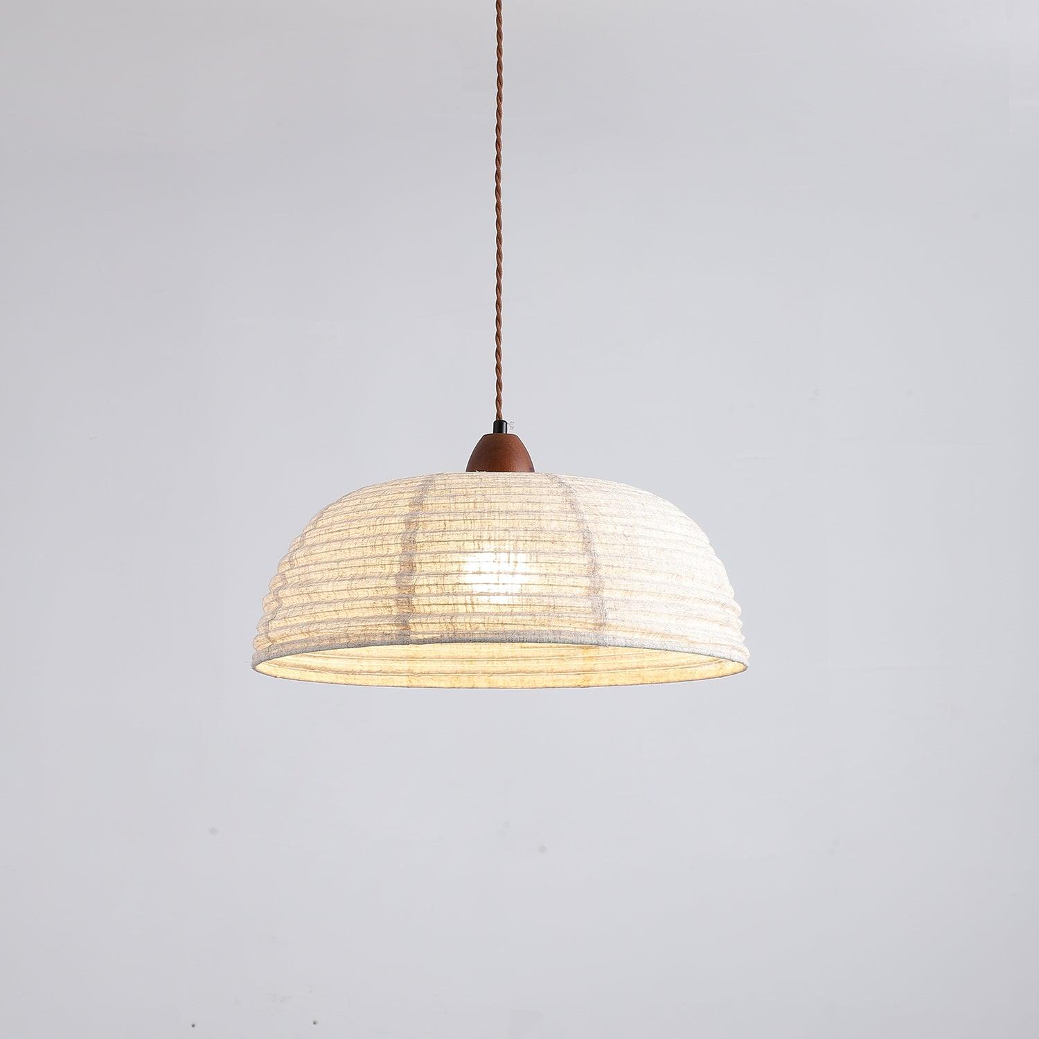 Evano Lustra Lampe Suspendue Dôme Tissé Élégante - Neutralighting