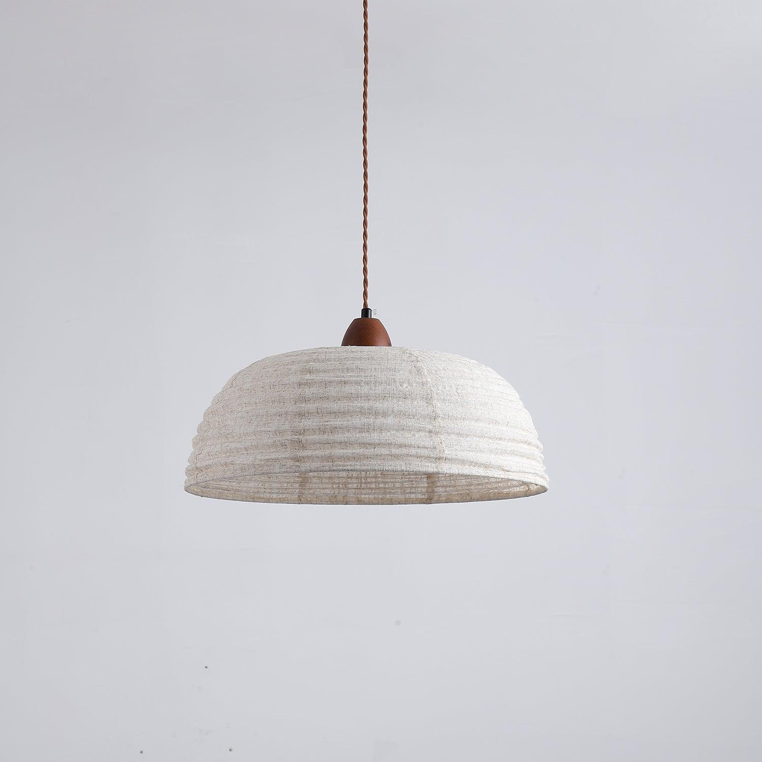 Evano Lustra Lampe Suspendue Dôme Tissé Élégante - Neutralighting