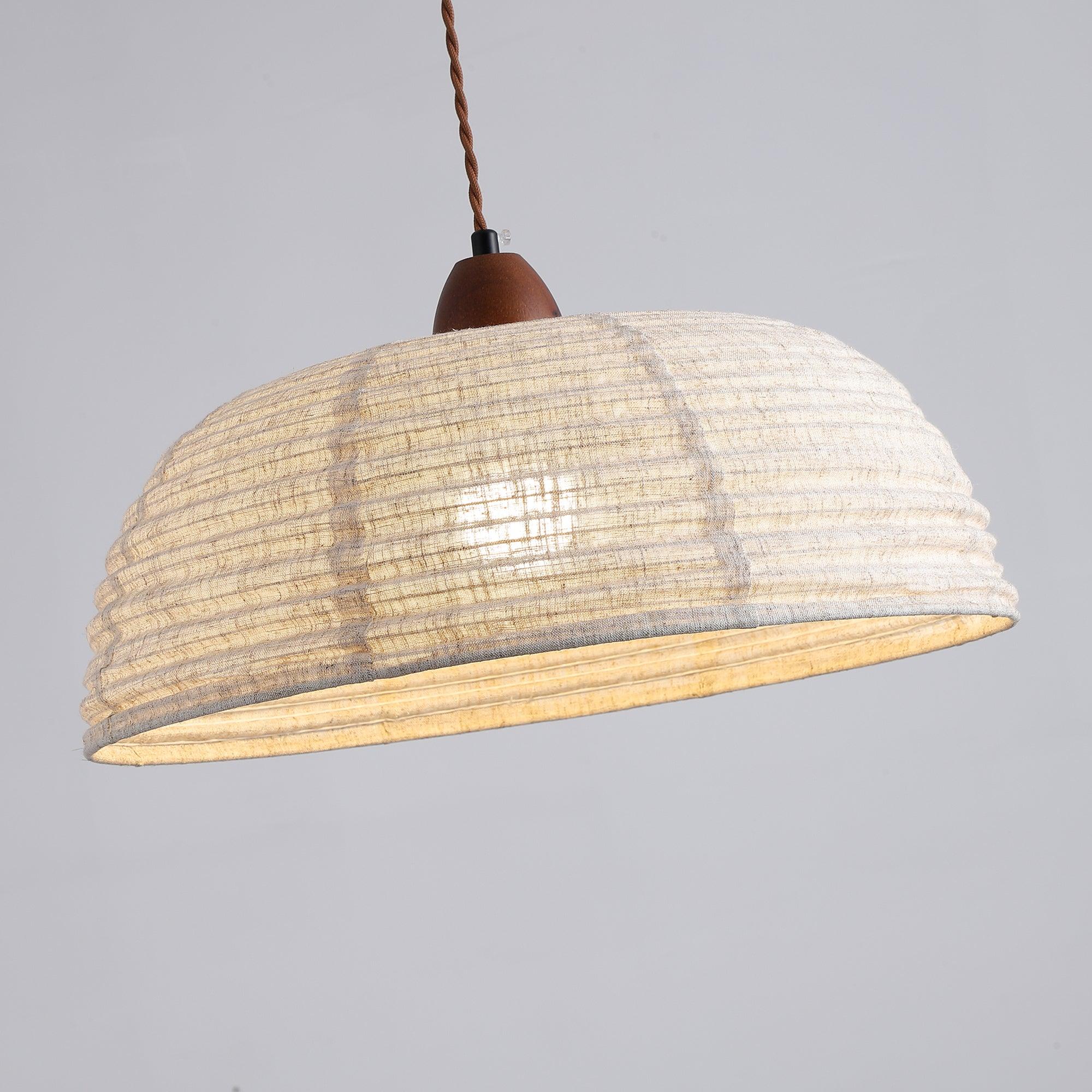 Evano Lustra Lampe Suspendue Dôme Tissé Élégante - Neutralighting