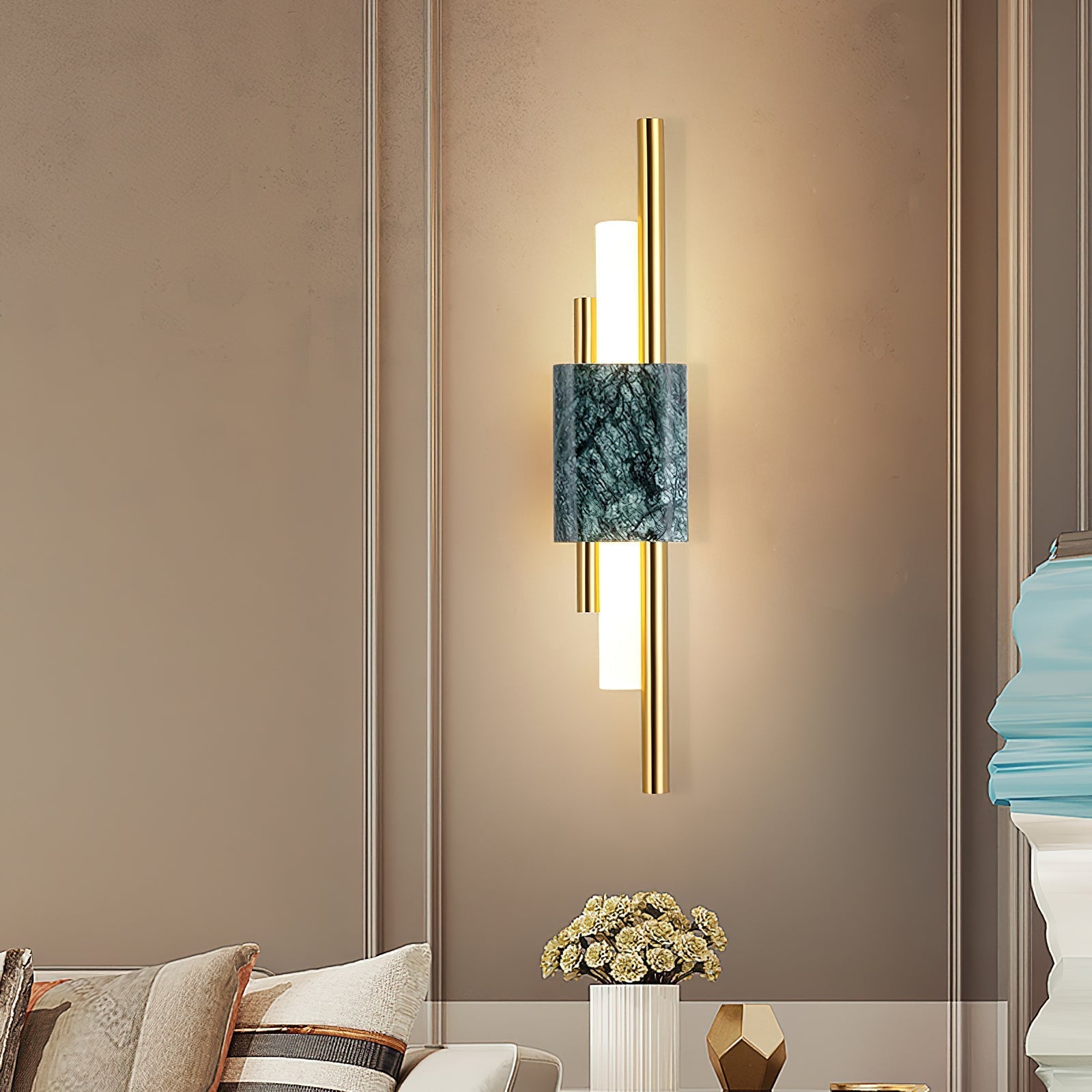 Trista Premium Nordic Art Plug In Marble Wall Light - Neutralighting