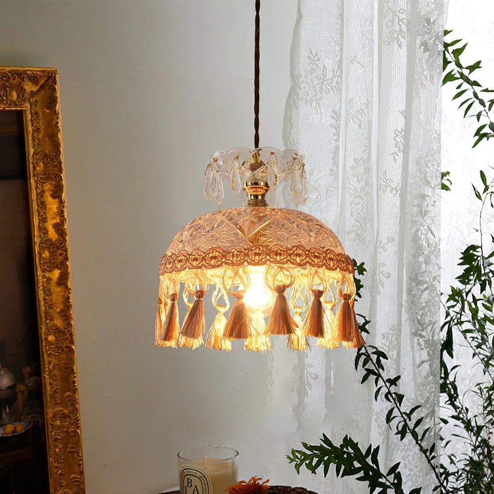 Tiffany Français Médiéval LED Suspension Verre Salon/Chambre À Coucher - Neutralighting