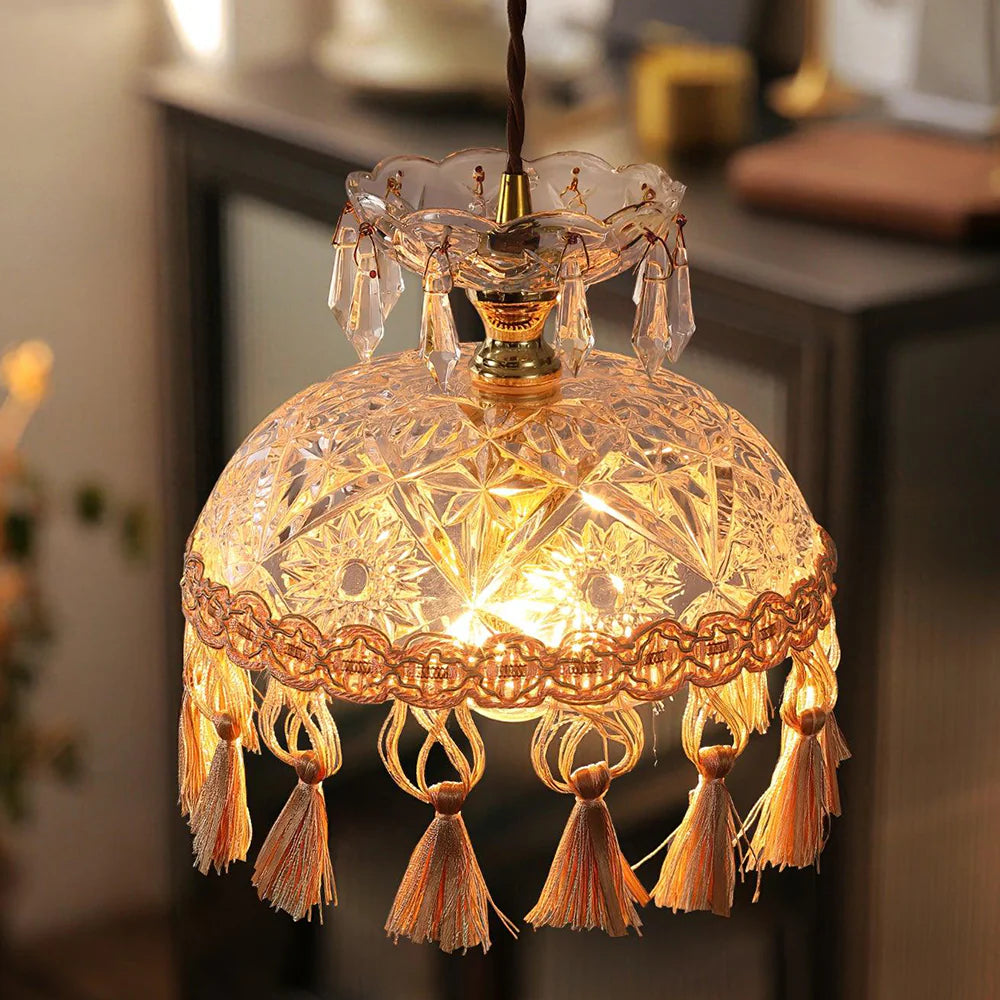 Tiffany Français Médiéval LED Suspension Verre Salon/Chambre À Coucher - Neutralighting