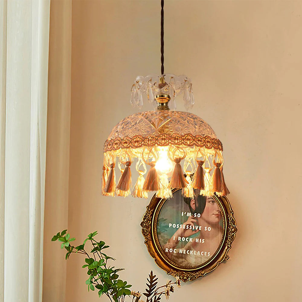 Tiffany Français Médiéval LED Suspension Verre Salon/Chambre À Coucher - Neutralighting