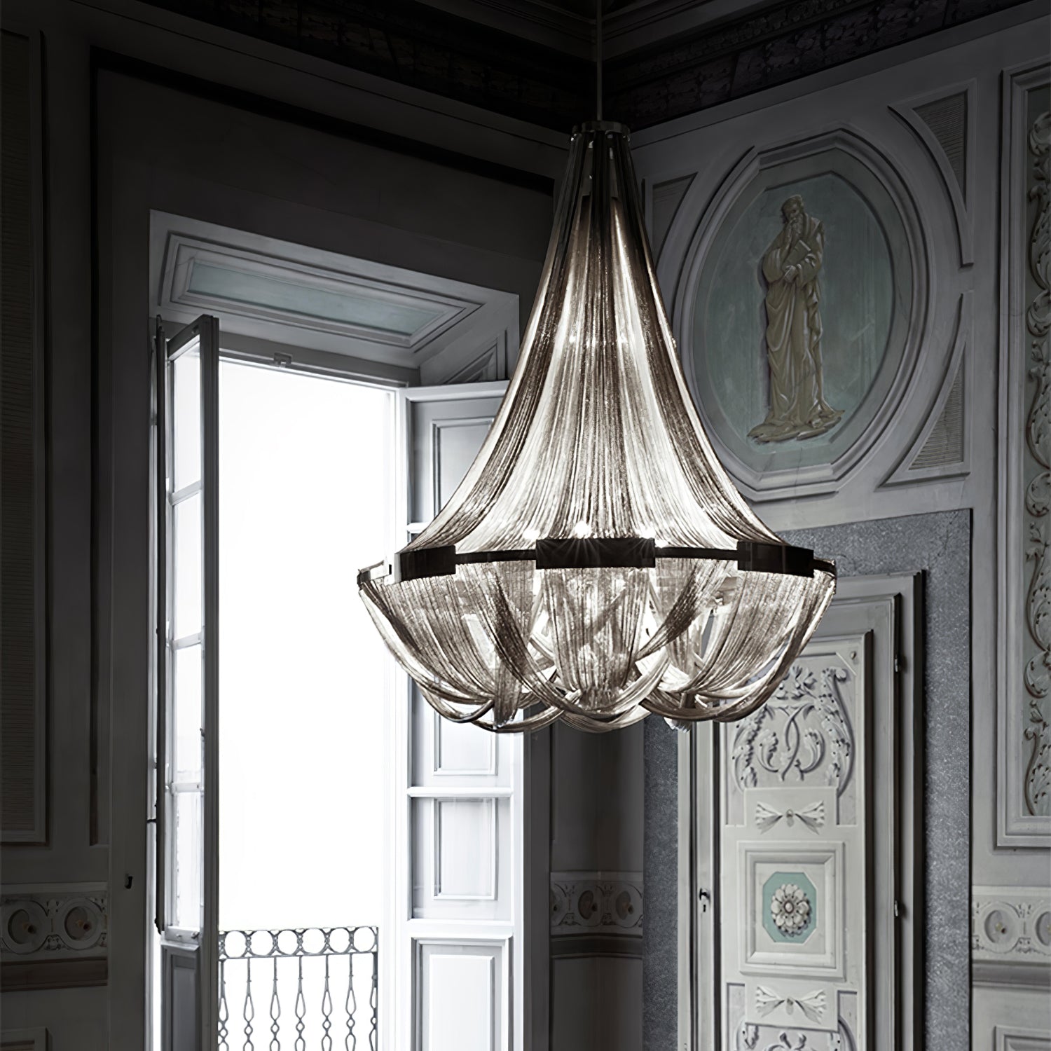 Solara Chandelier Gland Chaîne en Aluminium - Neutralighting