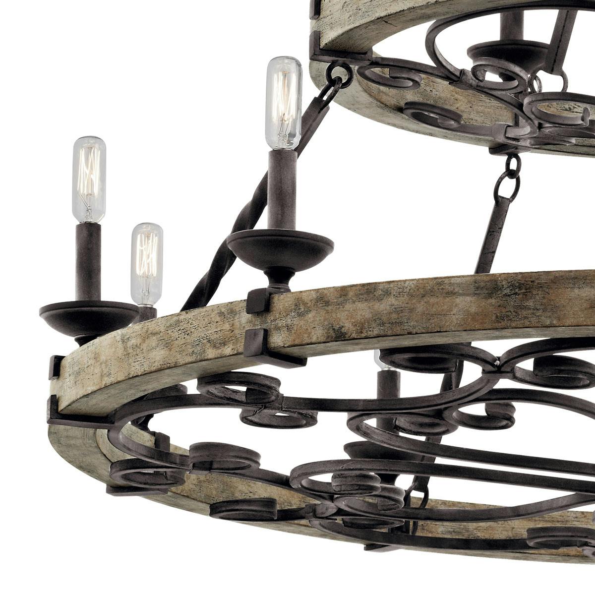 Evtalen Vintage Industrial Wooden Metal Chandelier - Lamp Copper